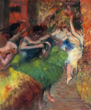 danseurs dans les ailes Edgar Degas Peinture à l'huile